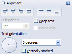 Task pane spread alignment cell selected properties.png