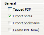 Exporting Notes to PDF