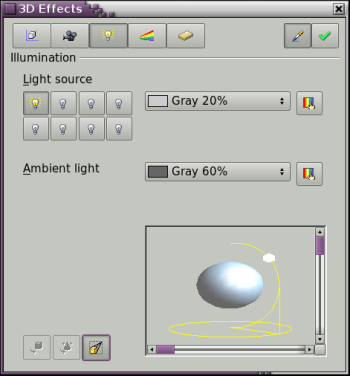 Illumination (lighting) dialog