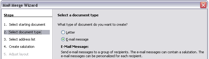 Select document type